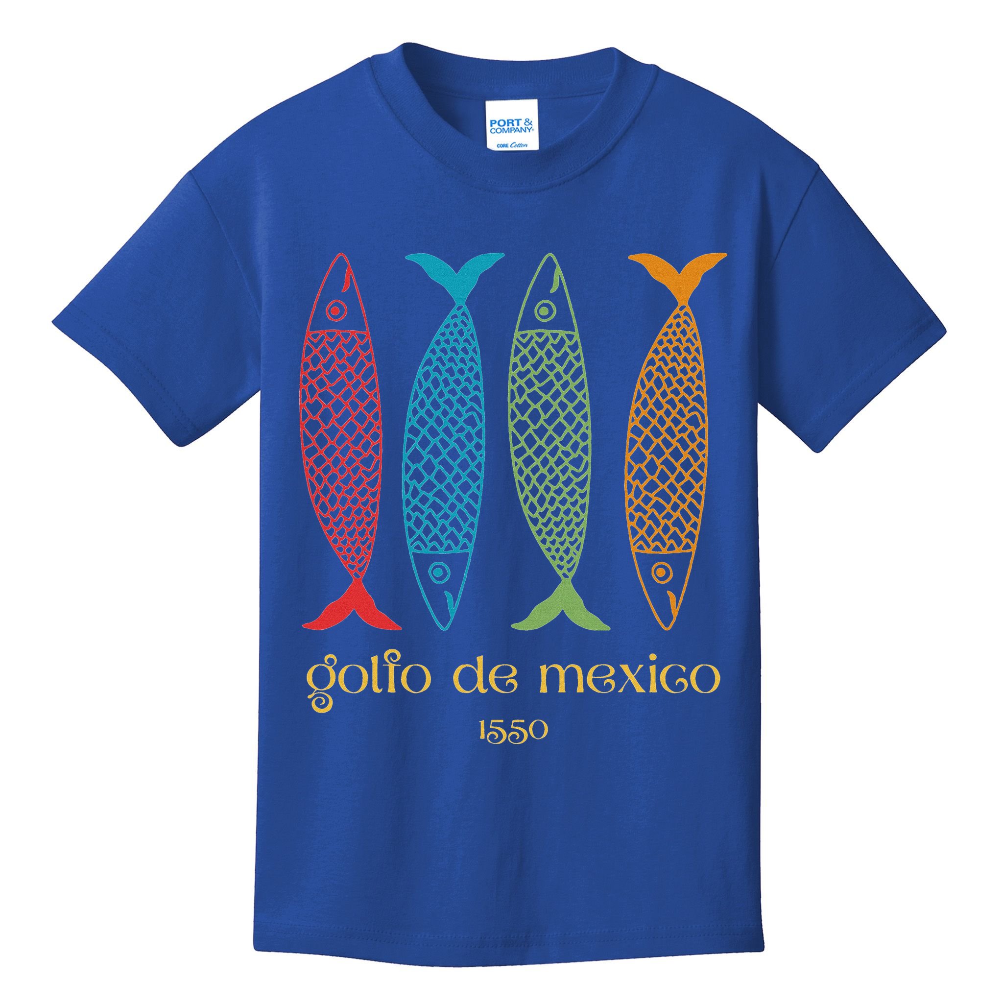 Gulf Of Mexico Golfo De MéXico 1550 Sardine Kids T-Shirt