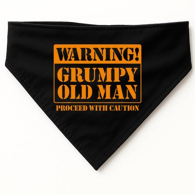 Grumpy Old Man For Grandfathers Dads USA-Made Doggie Bandana