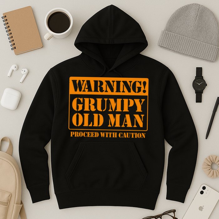 Grumpy Old Man For Grandfathers Dads Hoodie