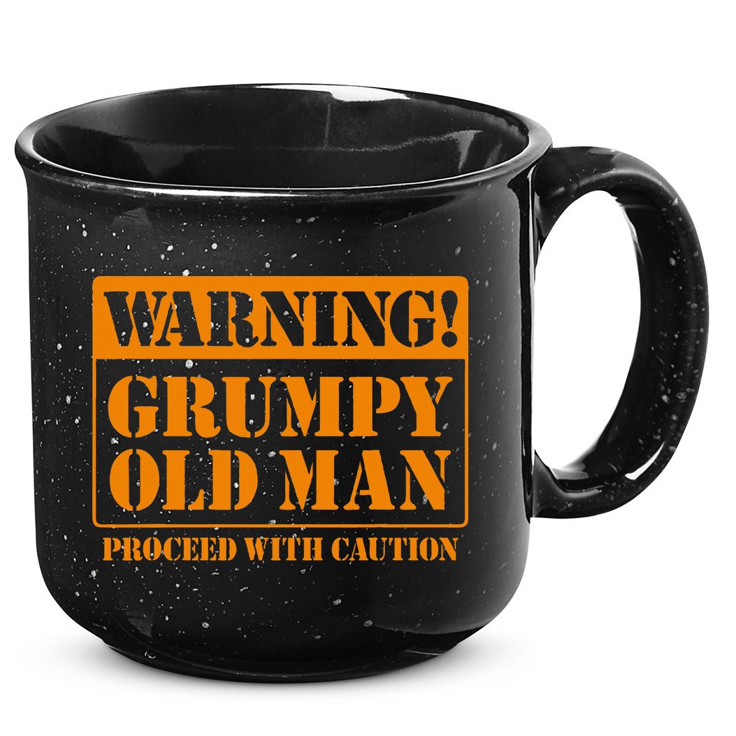Grumpy Old Man For Grandfathers Dads 15oz Campfire Ceramic Mug