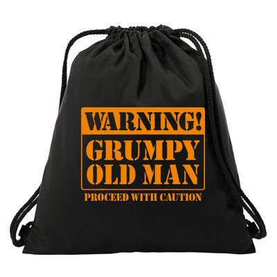 Grumpy Old Man For Grandfathers Dads Drawstring Bag