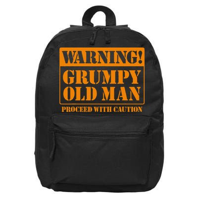 Grumpy Old Man For Grandfathers Dads 16 in Basic Backpack