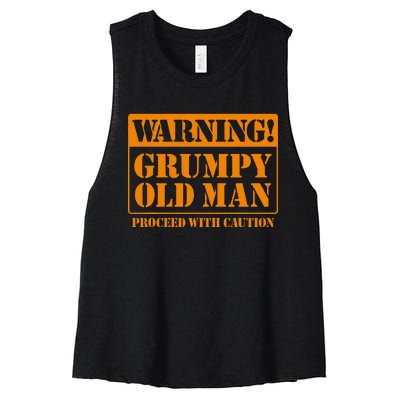 Grumpy Old Man For Grandfathers Dads Women's Racerback Cropped Tank