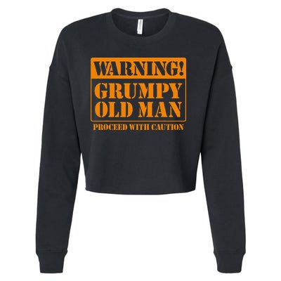 Grumpy Old Man For Grandfathers Dads Cropped Pullover Crew