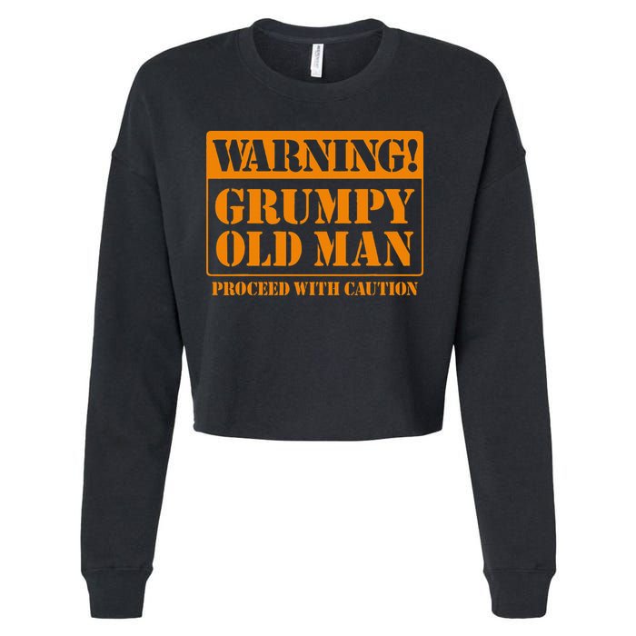 Grumpy Old Man For Grandfathers Dads Cropped Pullover Crew