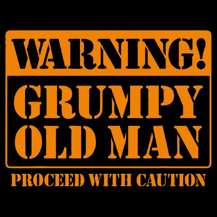 Grumpy Old Man For Grandfathers Dads Cropped Pullover Crew