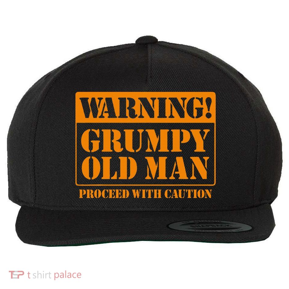 Grumpy Old Man For Grandfathers Dads Wool Snapback Cap