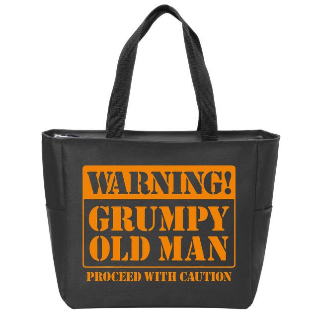 Grumpy Old Man For Grandfathers Dads Zip Tote Bag