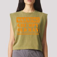 Grumpy Old Man For Grandfathers Dads Garment-Dyed Women's Muscle Tee