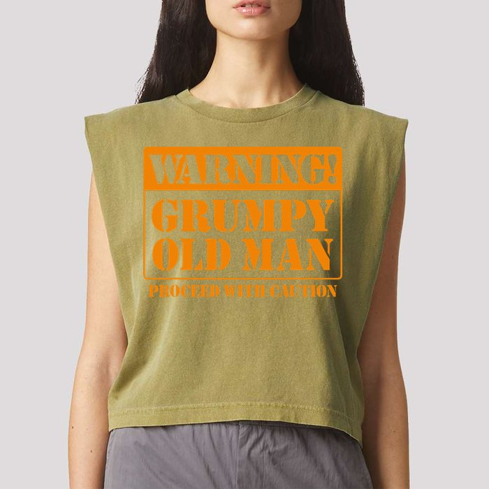 Grumpy Old Man For Grandfathers Dads Garment-Dyed Women's Muscle Tee