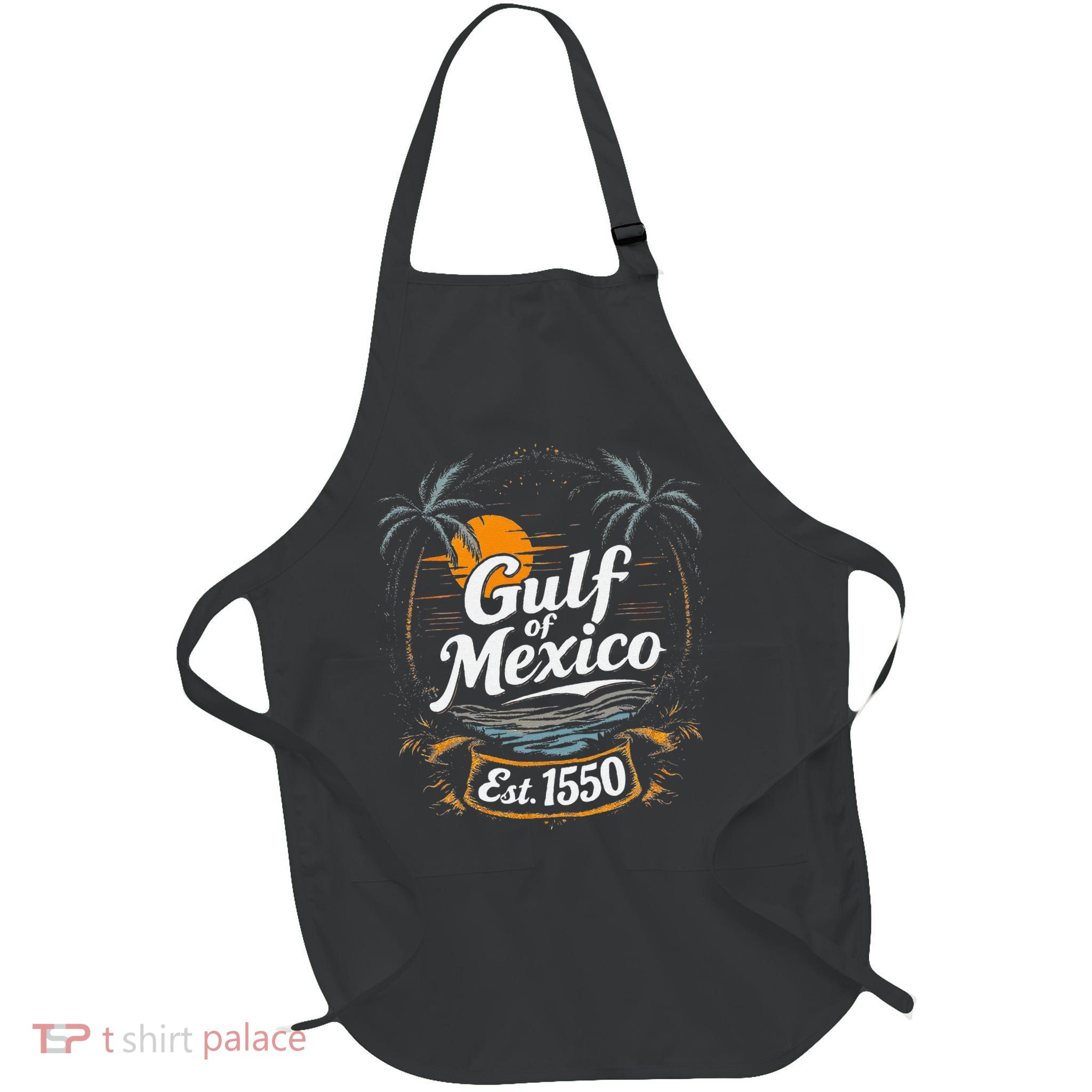 Gulf Of Mexico Est 1550 Retro Vintage Beach Apron