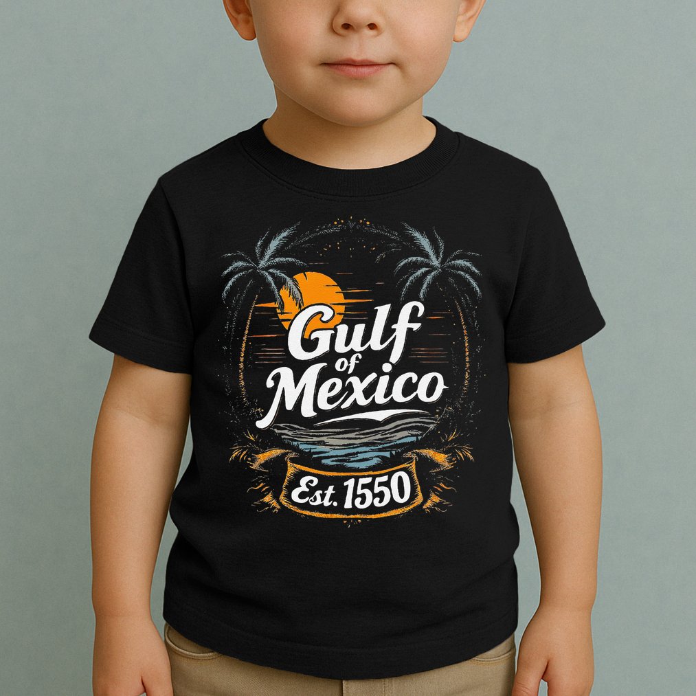 Gulf Of Mexico Est 1550 Retro Vintage Beach Toddler T-Shirt