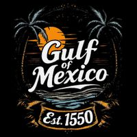 Gulf Of Mexico Est 1550 Retro Vintage Beach Toddler T-Shirt