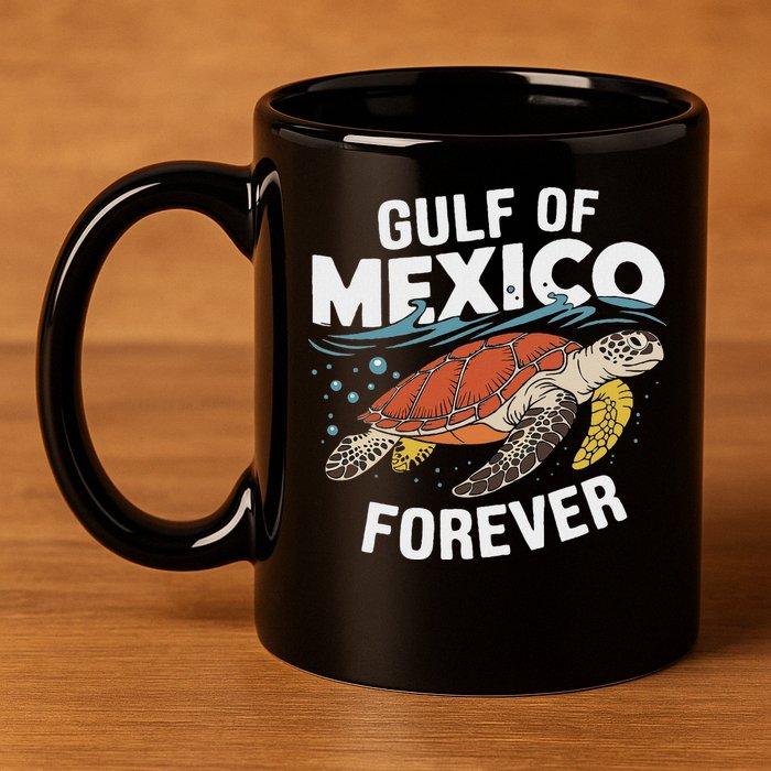 Gulf Of Mexico Forever Sea Turtle 11oz C Handle Ceramic Mug