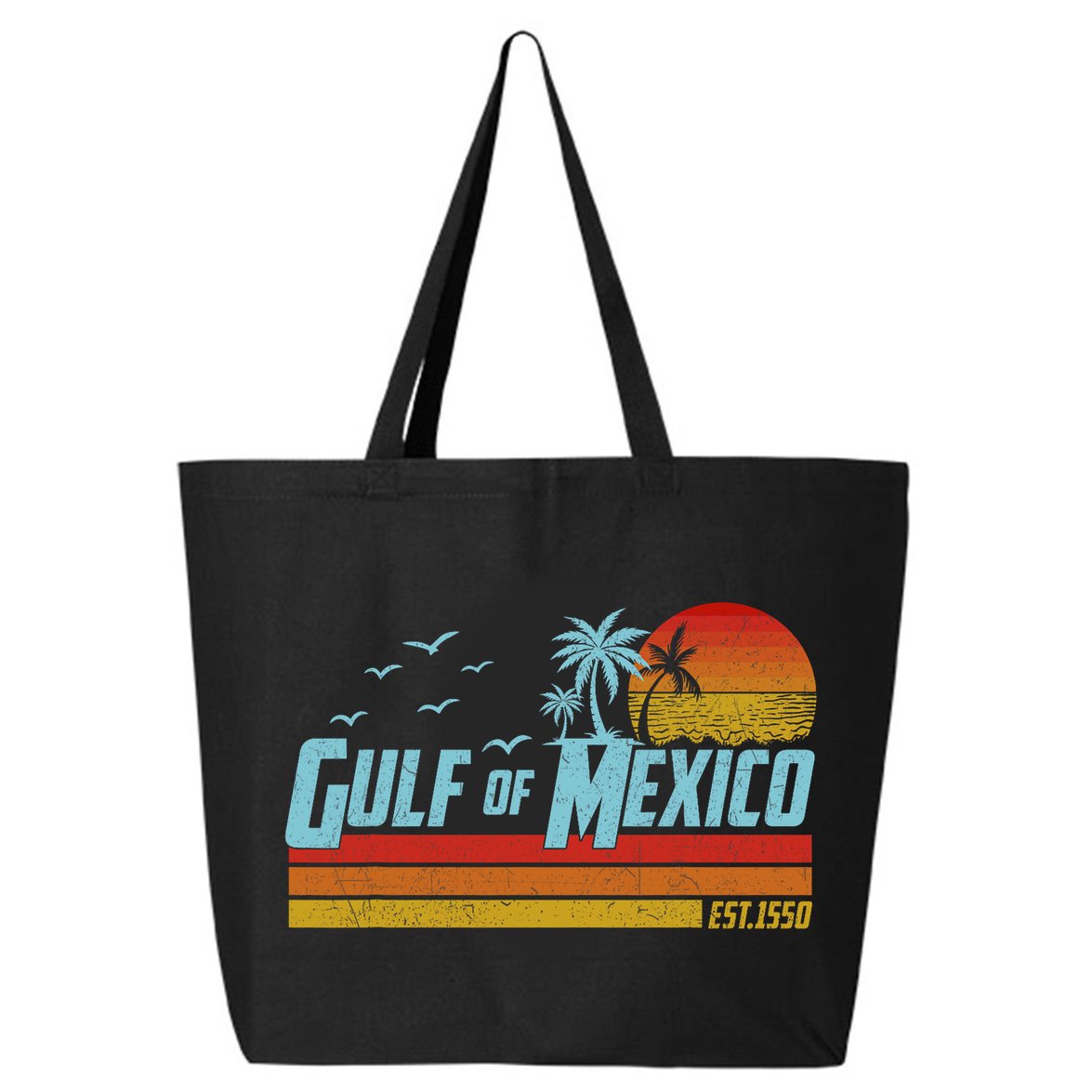 Gulf Of Mexico Est 1550 Retro Vintage Beach 25L Jumbo Tote