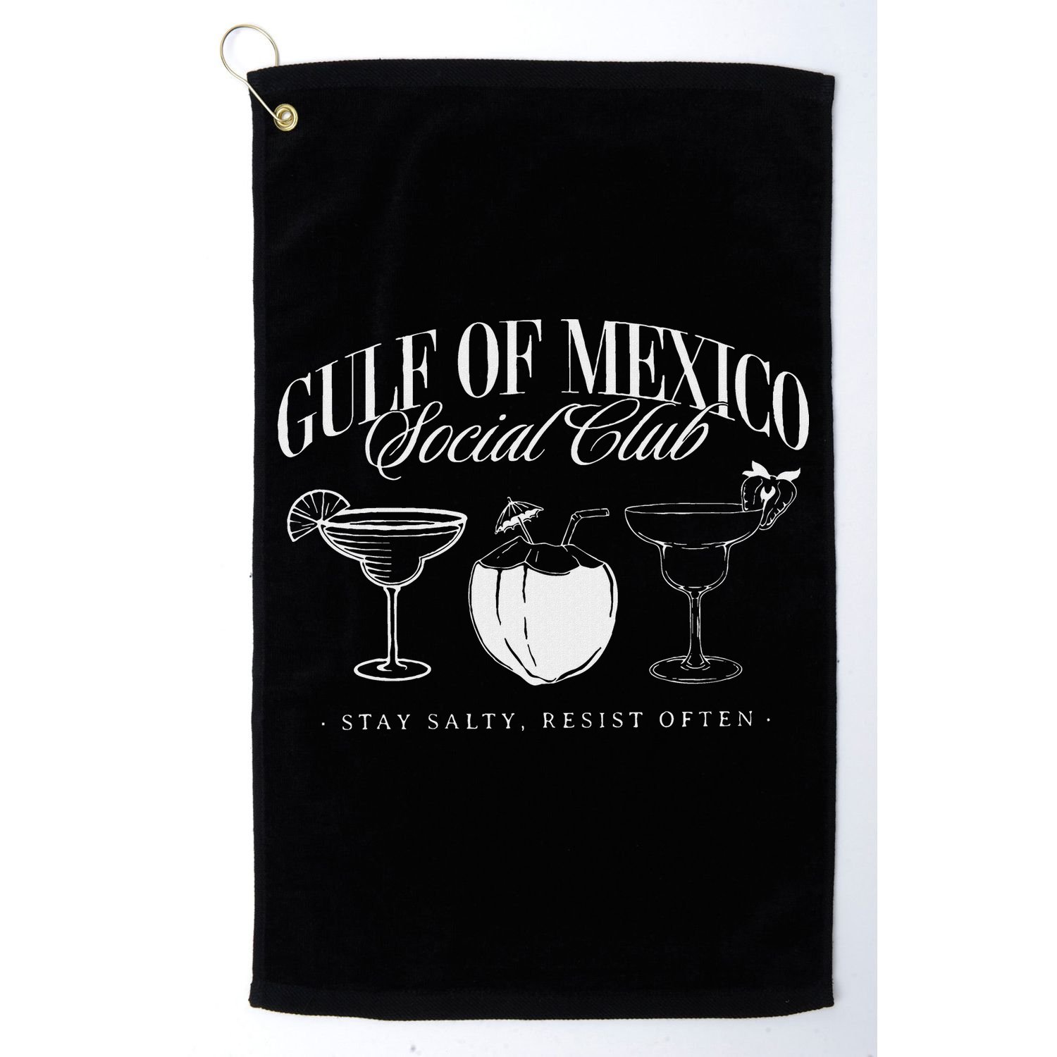 Gulf Of Mexico Social Club Progressive Liberal Golf Towel