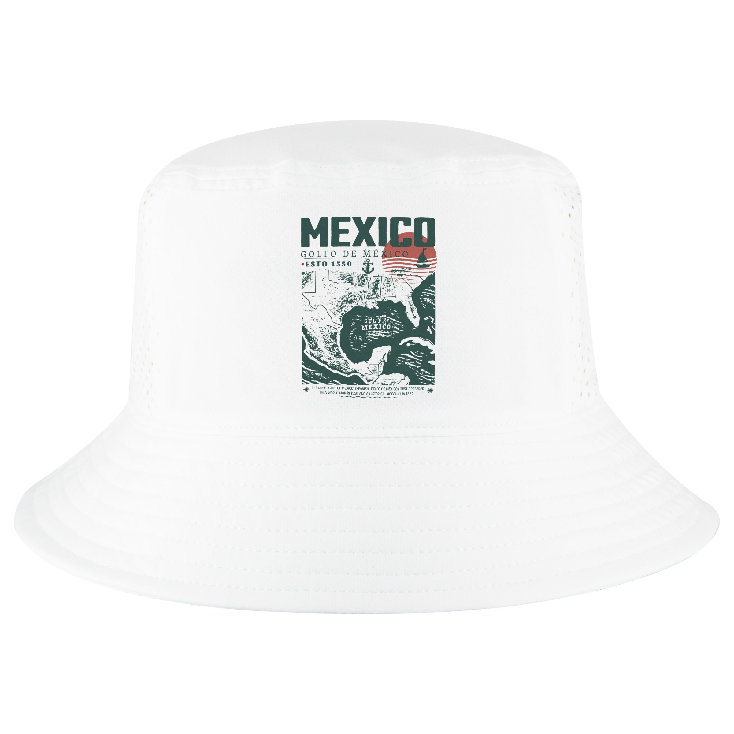 Gulf Of Mexico 1550 Historic Map Cool Comfort Performance Bucket Hat