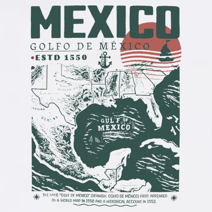 Gulf Of Mexico 1550 Historic Map Cooling Performance Crew T-Shirt