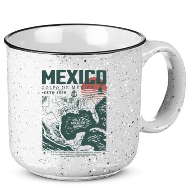Gulf Of Mexico 1550 Historic Map 15oz Campfire Ceramic Mug