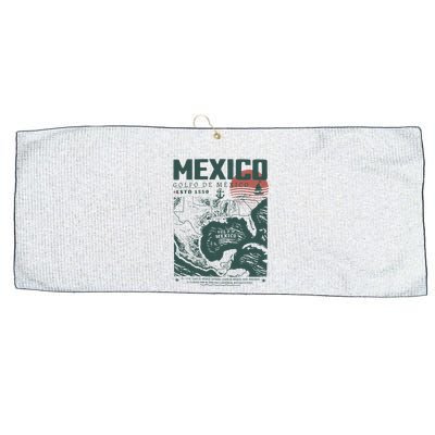 Gulf Of Mexico 1550 Historic Map Large Microfiber Waffle Golf Towel