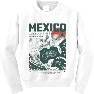 Gulf Of Mexico 1550 Historic Map Kids Sweatshirt