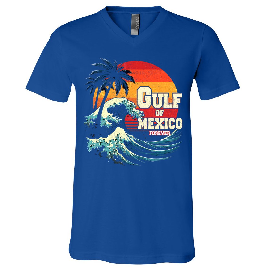 Gulf Of Mexico Forever Retro Vintage Beach Great Gift V-Neck T-Shirt