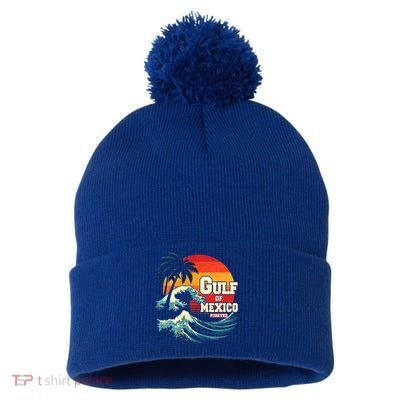 Gulf Of Mexico Forever Retro Vintage Beach Great Gift Pom Pom 12in Knit Beanie