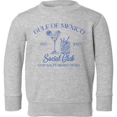 Gulf Of Mexico Social Club Stay Salty Resist Often Toddler Sweatshirt