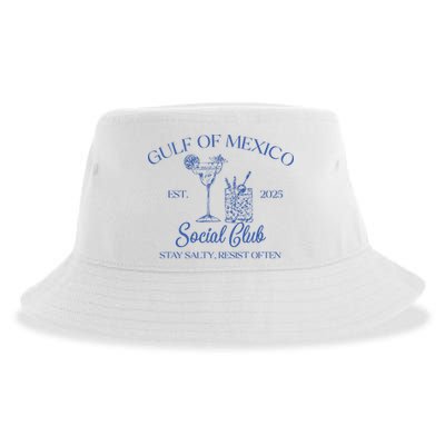 Gulf Of Mexico Social Club Stay Salty Resist Often Sustainable Bucket Hat