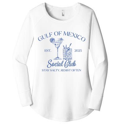 Gulf Of Mexico Social Club Stay Salty Resist Often Women's Perfect Tri Tunic Long Sleeve Shirt