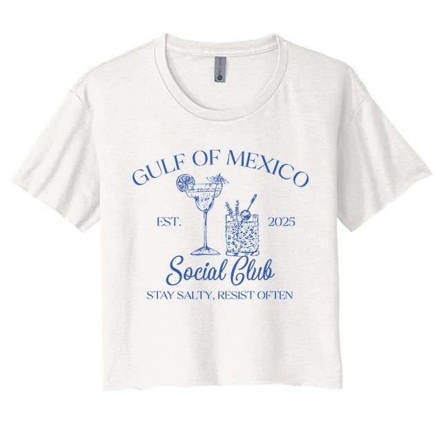 Gulf Of Mexico Social Club Stay Salty Resist Often Crop Top