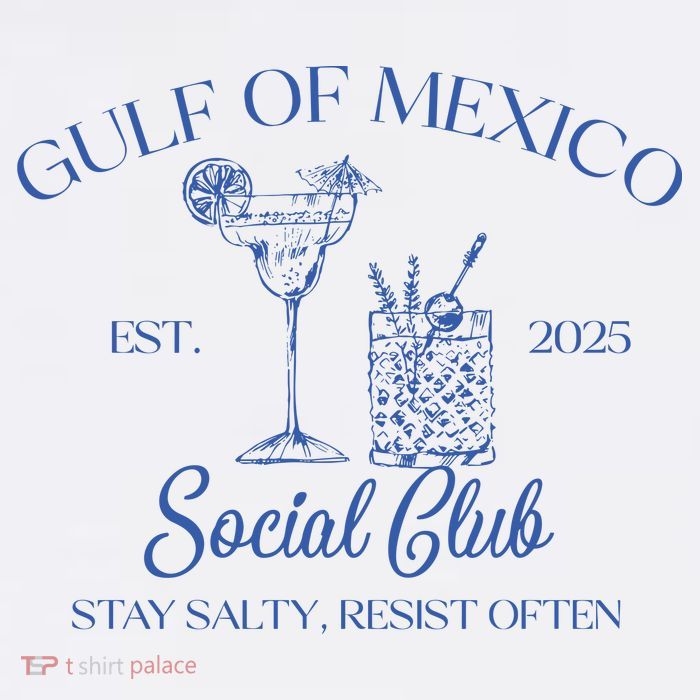 Gulf Of Mexico Social Club Stay Salty Resist Often Womens T-Shirt