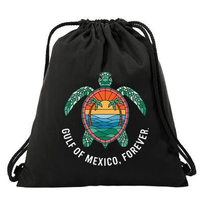 Gulf Of Mexico Beach Palms Summer Vacation Drawstring Bag