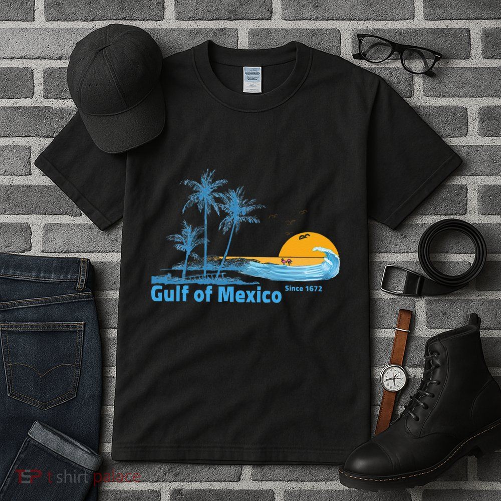 Gulf Of Mexico Since 1672 Retro Vintage Beach Sunset Tall T-Shirt