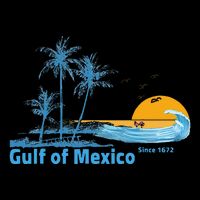Gulf Of Mexico Since 1672 Retro Vintage Beach Sunset Backpack