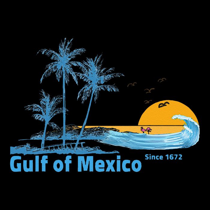 Gulf Of Mexico Since 1672 Retro Vintage Beach Sunset Backpack
