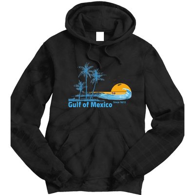 Gulf Of Mexico Since 1672 Retro Vintage Beach Sunset Tie Dye Hoodie