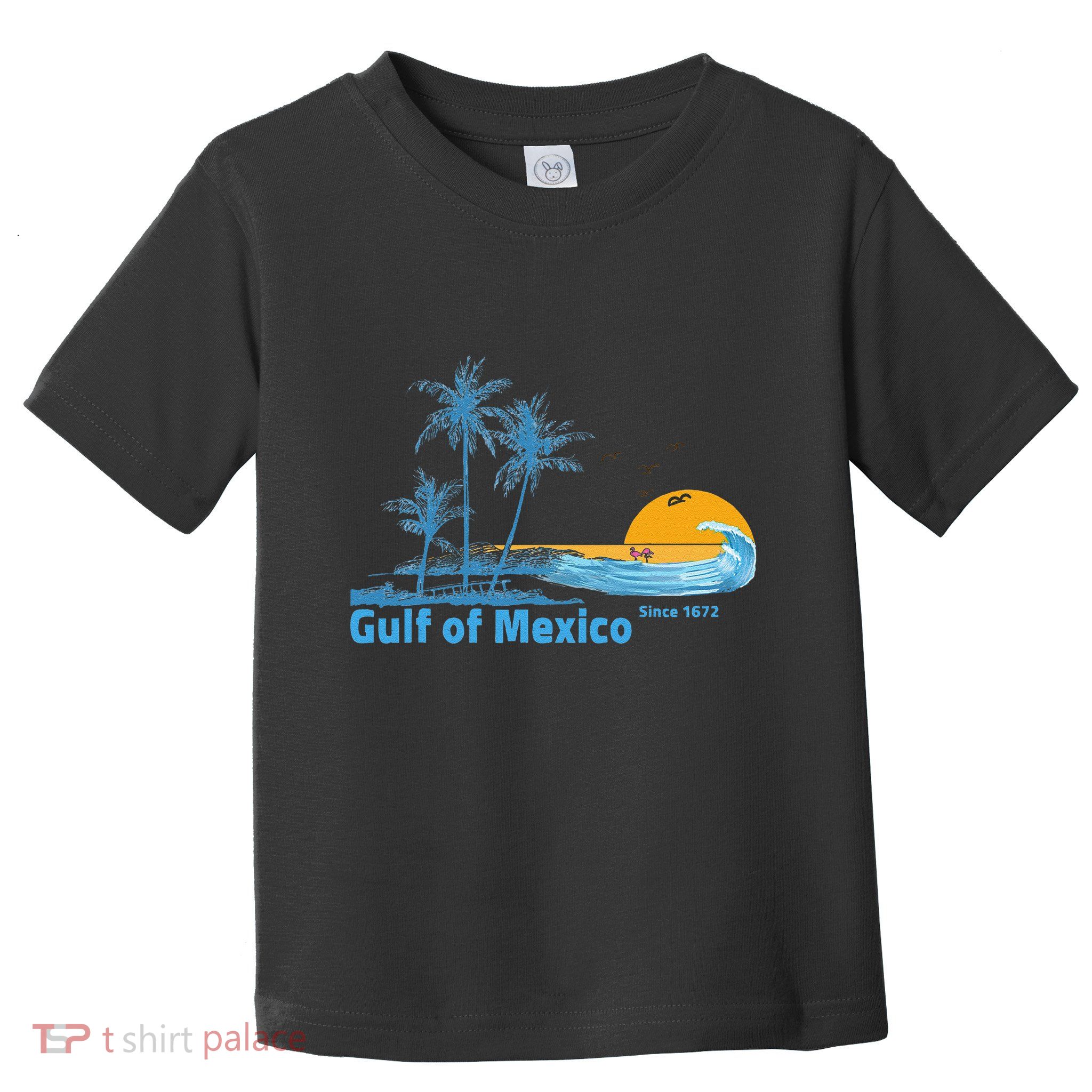 Gulf Of Mexico Since 1672 Retro Vintage Beach Sunset Toddler T-Shirt