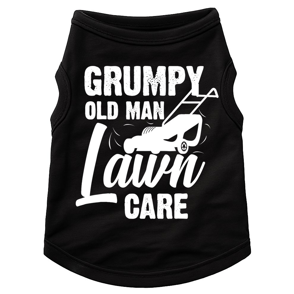 Grumpy Old Man Lawn Care Grass Cutting Lawn Mower Gift Doggie Tank