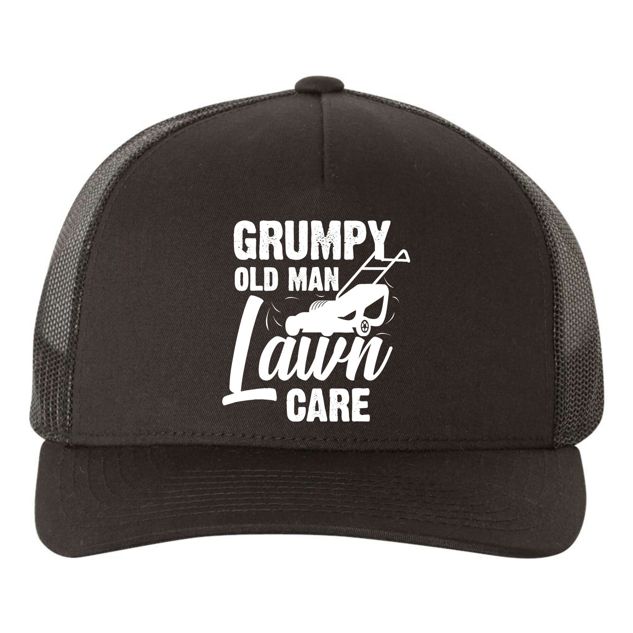 Grumpy Old Man Lawn Care Grass Cutting Lawn Mower Gift Yupoong Adult 5-Panel Trucker Hat