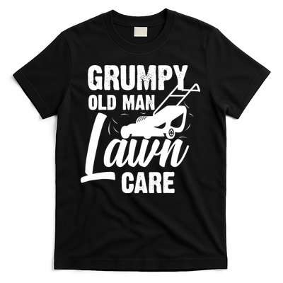 Grumpy Old Man Lawn Care Grass Cutting Lawn Mower Gift T-Shirt