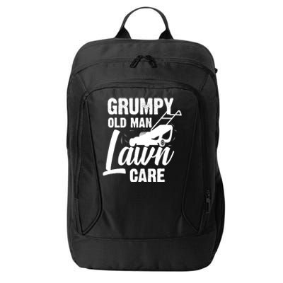 Grumpy Old Man Lawn Care Grass Cutting Lawn Mower Gift City Backpack