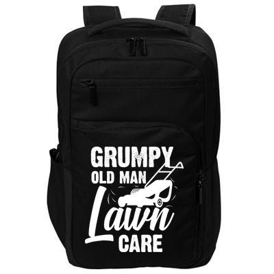 Grumpy Old Man Lawn Care Grass Cutting Lawn Mower Gift Impact Tech Backpack