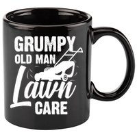 Grumpy Old Man Lawn Care Grass Cutting Lawn Mower Gift 11oz C Handle Ceramic Mug