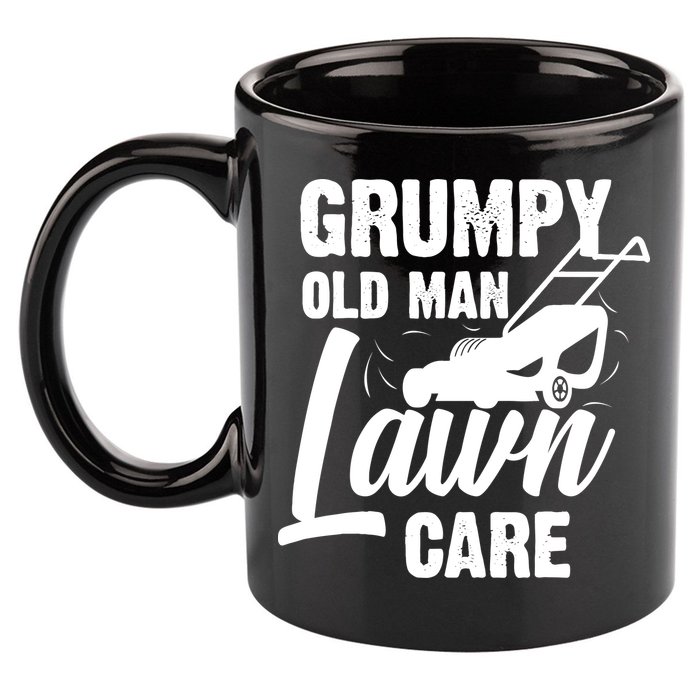 Grumpy Old Man Lawn Care Grass Cutting Lawn Mower Gift 11oz C Handle Ceramic Mug