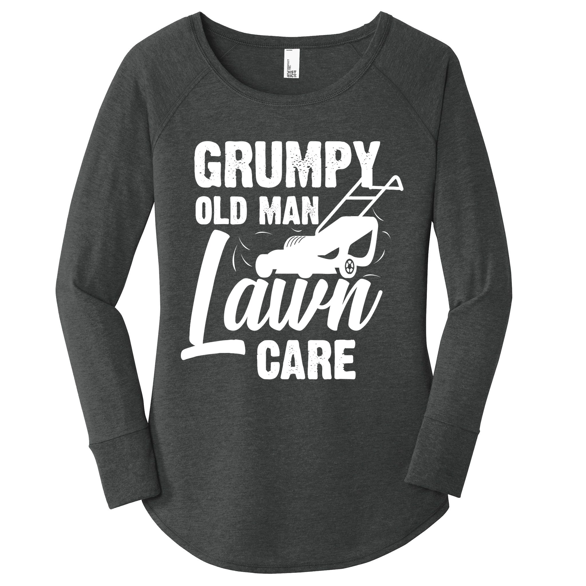 Grumpy Old Man Lawn Care Grass Cutting Lawn Mower Gift Women's Perfect Tri Tunic Long Sleeve Shirt