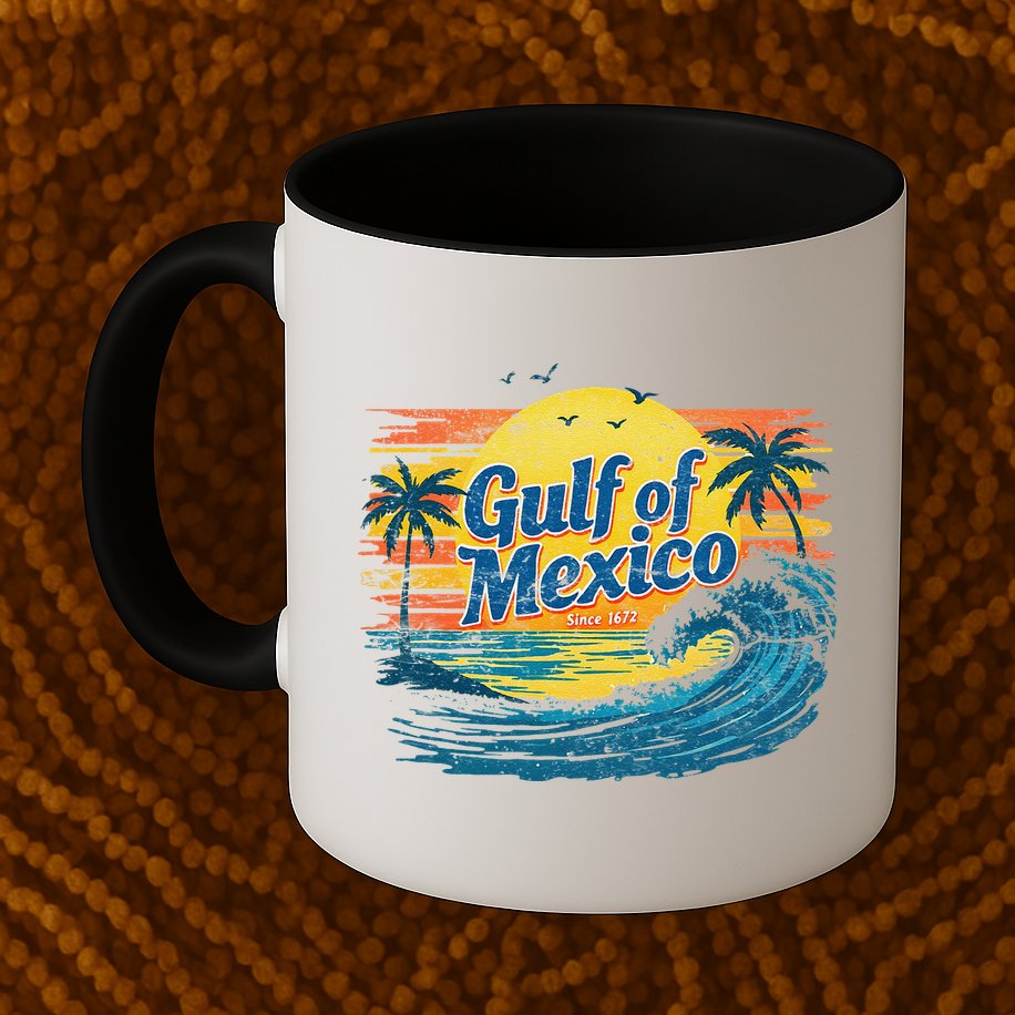 Gulf Of Mexico Retro Vintage Beach Gulf Of Mexico Mug