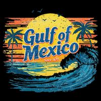 Gulf Of Mexico Retro Vintage Beach Gulf Of Mexico Mug