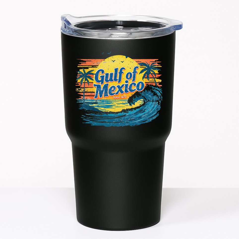Gulf Of Mexico Retro Vintage Beach Gulf Of Mexico Tumbler