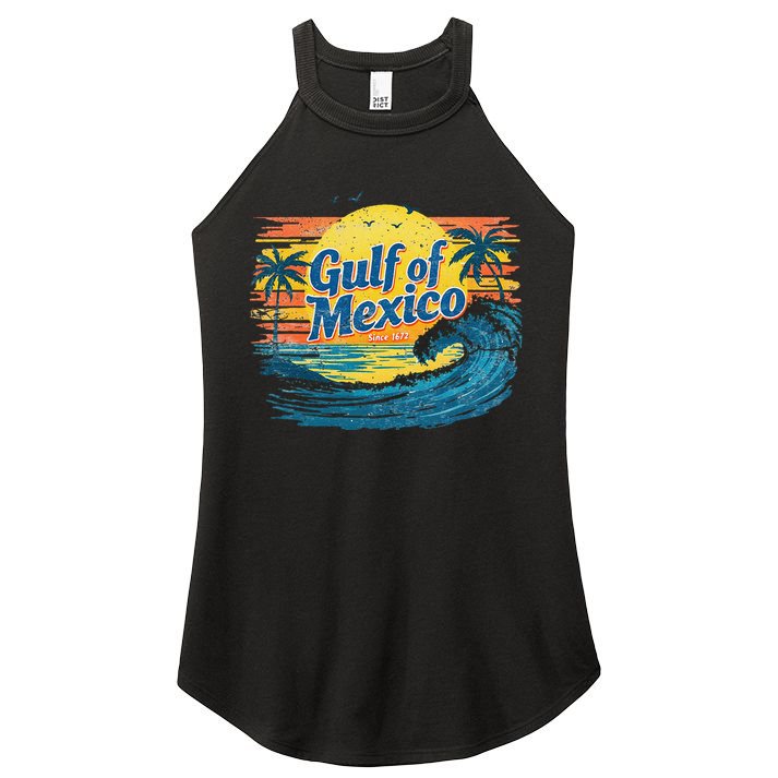 Gulf Of Mexico Retro Vintage Beach Gulf Of Mexico Women's Perfect Tri Rocker Tank
